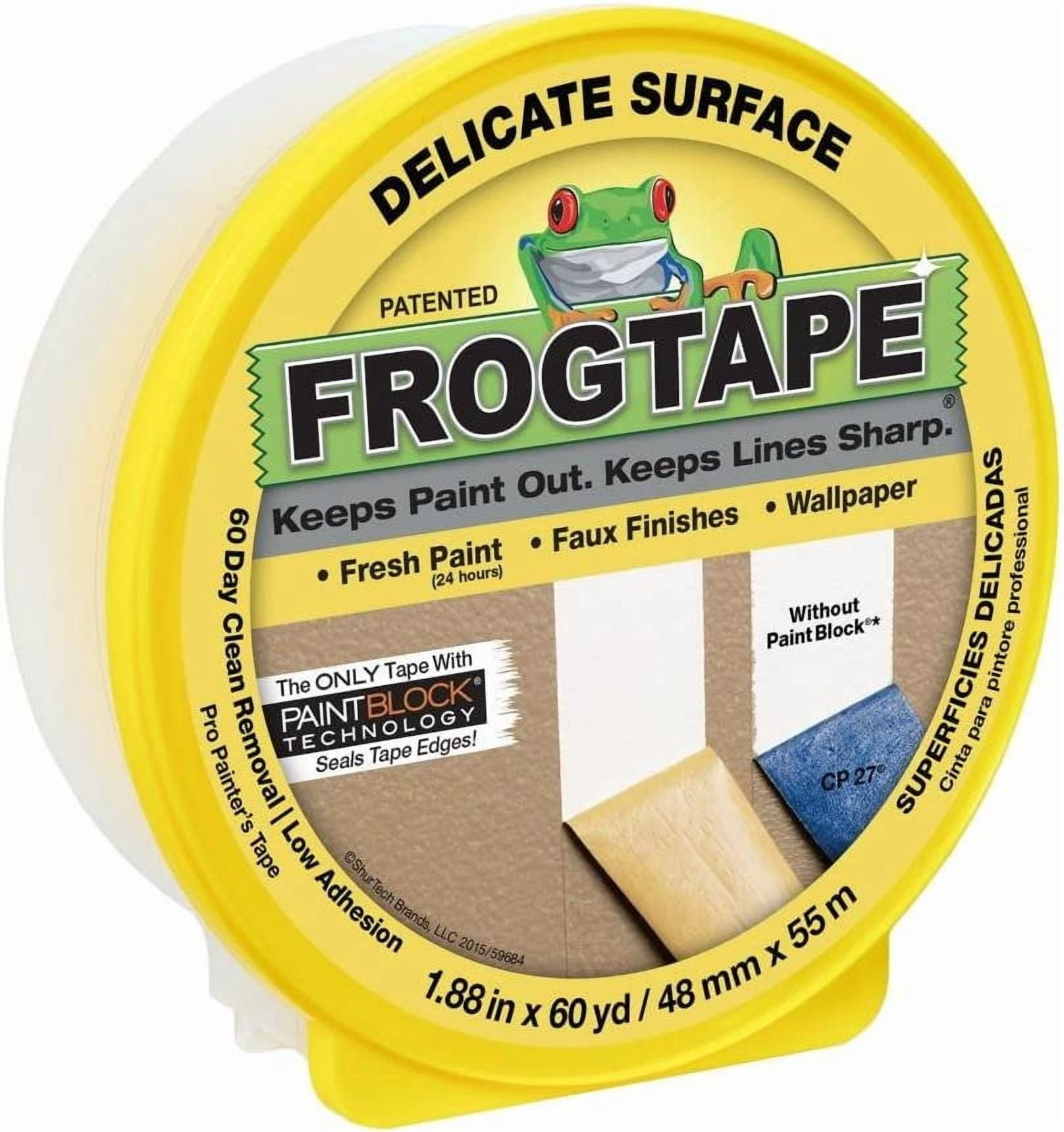 8-pack Frog Tape Delicate Surface Painter Tape - Multicolor - 8 Pack, 48 mm — Interior & Exterior Use, Professional Finish