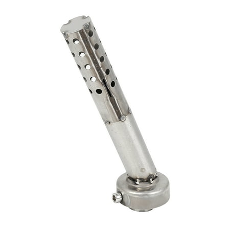 48mm Motorcycle Exhaust Pipe Baffle Muffler Noise Eliminator Silver Tone