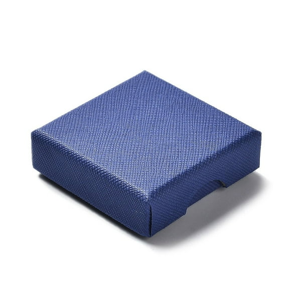 48pc Cardboard Jewelry Set Boxes with Sponge Inside Square Blue 5.05~5.1x5.1x1.67cm