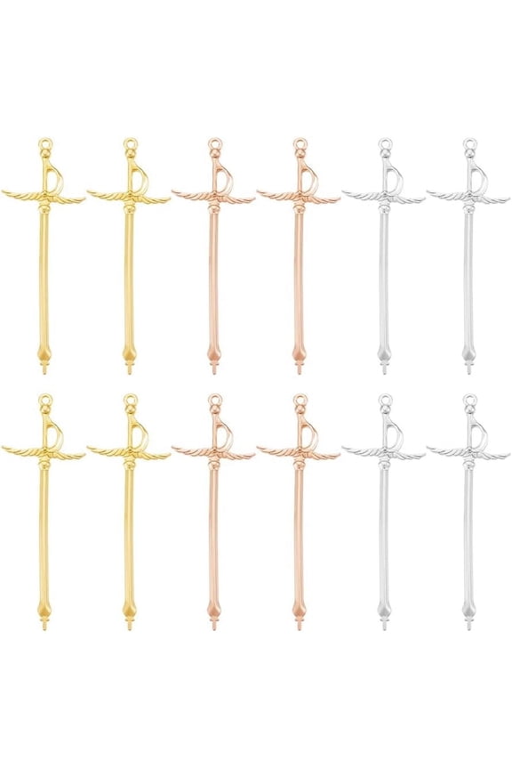 48pcs Alloy Pendants Bookmarks Charm 3 Colors Book Lovers Presents Anime Figures Decoration