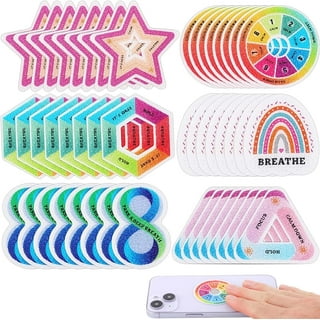  50 Pieces Calm Stickers Anxiety Sensory Stickers Textured  Sensory Adhesives Clam Sensory Strips Anxiety Stress Relief Items for Phone  Water Bottle Desk School Office (Gradient) : Office Products
