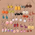 thumbnail image 1 of 48pcs Cartoon Earrings Mega Pack Candy Y2K Gummies Animals Flowers Cookies Cat, 1 of 4