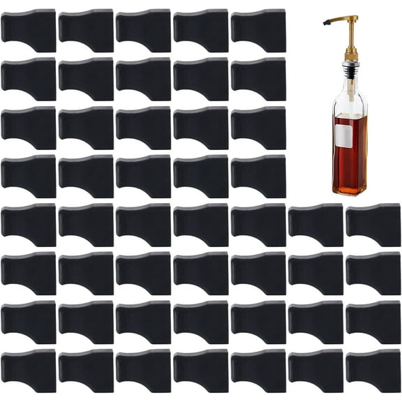 48pcs Coffee Syrup Pump Tip Cap Covers Pump Black Dispenser Pump Caps for DIY Bottle Oil Dispensers for DIY Syrup Pump Pour Dispenser Oil Liquor Bottle Black 0.90.70.5inch