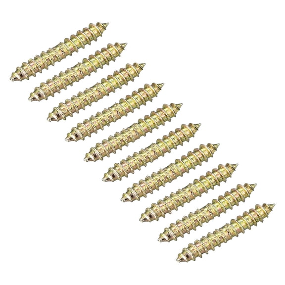 48pcs Double Ended Self-Tapping Thread Dowel Screws - 4x11mm, Wood to Wood Connecting