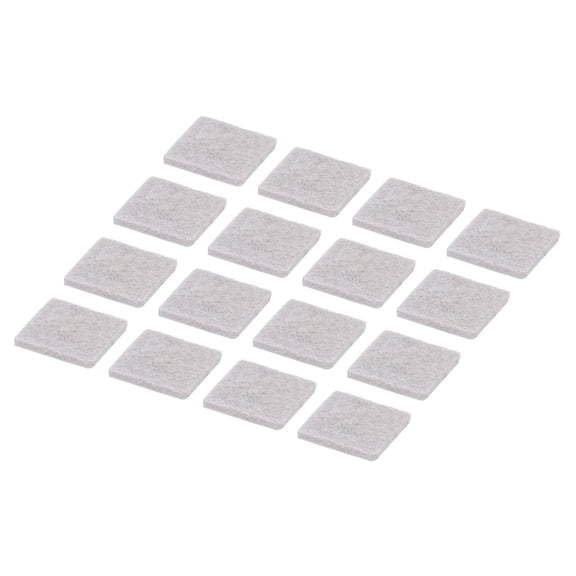 48pcs Felt Furniture Pads, 1 Inch Square Small Felt Chair Leg Floor Protectors Prevent Scratches, Light Beige