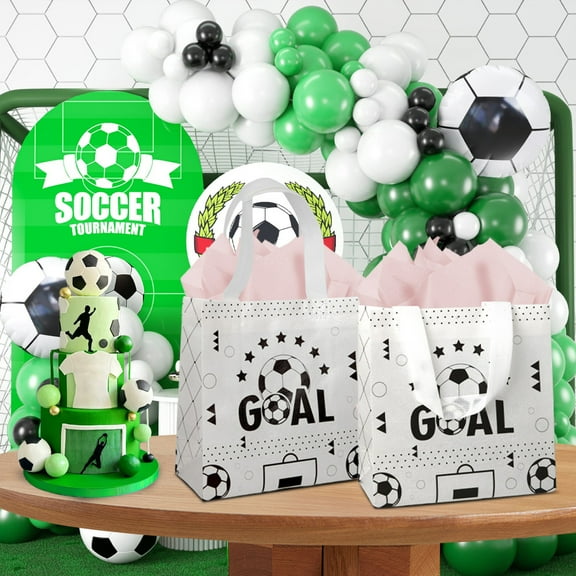 48pcs Football-themed Gift Bags, Football Party Candy Bags, suitable for holding snacks, candies, and party favors. An ideal choice for Valentine's Day and birthday party gift bags.