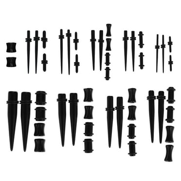 Veronic 48-Piece Acrylic Ear Stretching Plug Piercing Jewelry Set