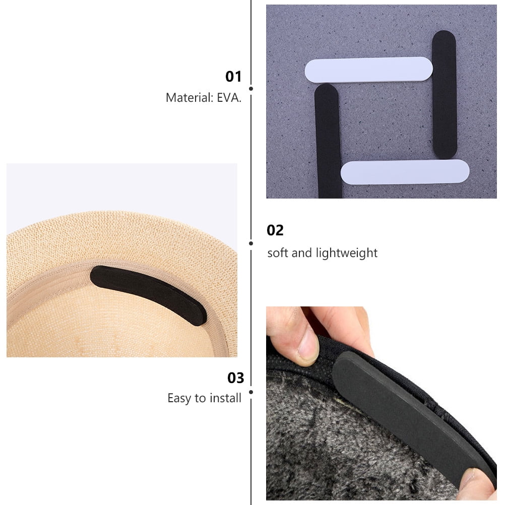 48pcs Hat Size Reducer EVA Size Reducer Tape Sweatband Hats Saver Hat