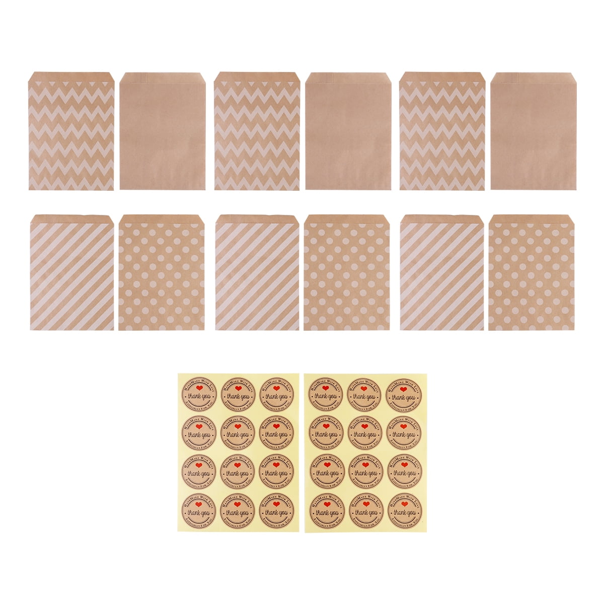48pcs Practical Paper Bags Candy Food Paper Bags for Home Bakery Bread ...