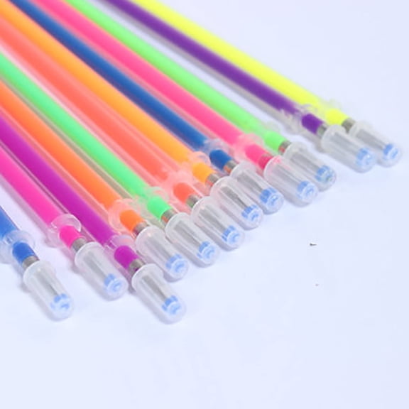 48pcs Premium Glitter Gel Pen Refills 0. 8mm Medium Point Glitter Markers Colorful Smooth Writing Neon Pen for Crafting, Doodling, Drawing, and Adult Coloring Book