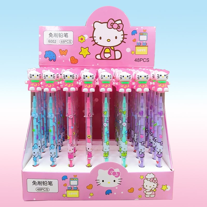 48pcs Sanrio Writing Mechanical Pencil Hello Kitty Cinnamoroll Kuromi