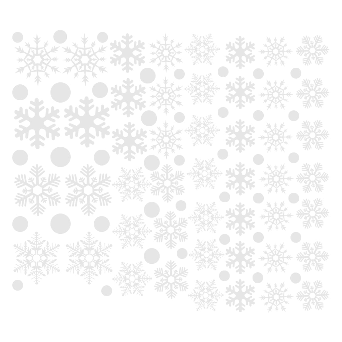 48pcs Snowflake Window Clings Glueless PVC Wall Stickers for Windows