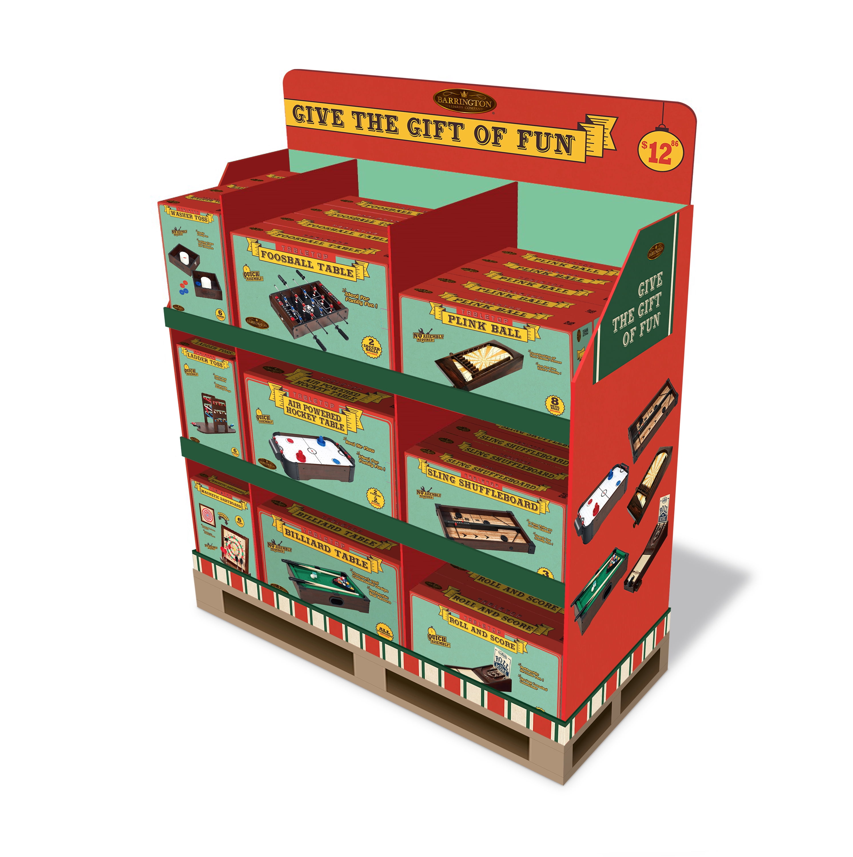 48pcs Trendy Mini-half Pallet PDQ, Indoor Game, Multi Colors