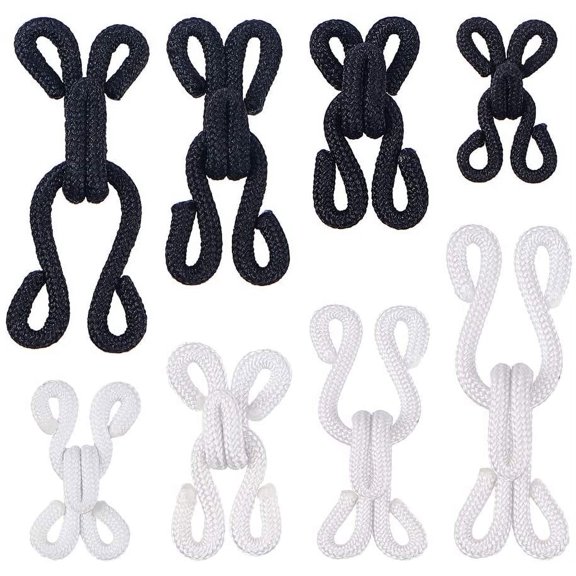 48sets Large Covered Sewing Hook and Eye Closure Fasteners for Fur Coat Jacket Cape Stole Bracelet Jewelry Books Crafts and More