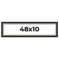 thumbnail image 1 of 48x10 Frame Black Real Wood Picture Frame Width 2.25 Inches | Interior Frame Depth 0.5 Inches |, 1 of 8
