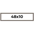 thumbnail image 1 of 48x10 Frame Silver Real Wood Picture Frame Width 1.25 Inches | Interior Frame Depth 0.5 Inches |, 1 of 8