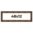 thumbnail image 1 of 48x12 Frame Brown Walnut Gold Ornate Trim Solid Wood Plein Air Picture Frame | 3 Inch Moulding, 1 of 8
