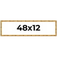 thumbnail image 1 of 48x12 Frame Gold Bamboo Solid Wood Picture Frame | 1 Inch Moulding Width | Interior Frame Depth, 1 of 8
