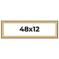 thumbnail image 1 of 48x12 Frame Gold Plein Aire Solid Wood Picture Frame Width 2 Inches | Interior Frame Depth 0.5, 1 of 8
