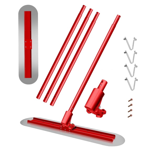 48x12 Inch Aluminum Magnesium Alloy Concrete Float with Adjustable Bracket 3Pcs 56 FT Extendable Handles Screeding Finishing Tool Kit