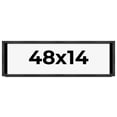 thumbnail image 1 of 48x14 Frame Black Charcoal Grey Wood Textured Picture Frame | 0.75 Inch Moulding Width | Gunmetal, 1 of 8