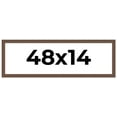 thumbnail image 1 of 48x14 Frame Brown Farmhouse Solid Wood Picture Frame Width 1.5 Inches | Interior Frame Depth 0.5, 1 of 8