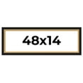 thumbnail image 1 of 48x14 Frame Gold Real Wood Picture Frame Width 2.25 Inches | Interior Frame Depth 0.5 Inches |, 1 of 8