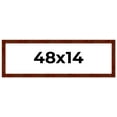 thumbnail image 1 of 48x14 Walnut Brown Veneer Real Wood Picture Frame Width 1.75 inches | Interior Frame Depth 0.5, 1 of 8