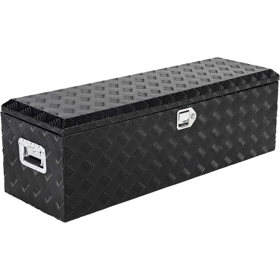 48x15x15in Aluminum Truck Bed Tool Box Heavy Duty Diamond Plate Chest Waterproof Storage with Lock for Trucks Trailers RVs Garage