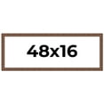 thumbnail image 1 of 48x16 Dark Brown Bamboo Real Wood Picture Frame Width 1.5 inches | Interior Frame Depth 0.5 inches, 1 of 8