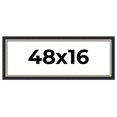 thumbnail image 1 of 48x16 Frame Black Real Wood Picture Frame Width 2.25 Inches | Interior Frame Depth 0.5 Inches |, 1 of 8