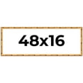 thumbnail image 1 of 48x16 Frame Gold Bamboo Solid Wood Picture Frame | 1 Inch Moulding Width | Interior Frame Depth, 1 of 8