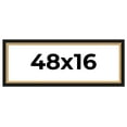 thumbnail image 1 of 48x16 Frame Gold Real Wood Picture Frame Width 2.25 Inches | Interior Frame Depth 0.5 Inches |, 1 of 8