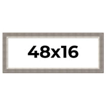 48x16 Frame Grey Real Wood Picture Frame Width 2.75 Inches | Interior Frame Depth 0.5 Inches |
