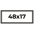 thumbnail image 1 of 48x17 Frame Black Real Wood Picture Frame Width 2.25 Inches | Interior Frame Depth 0.5 Inches |, 1 of 8