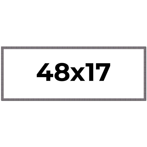 48x17 Frame Blue Kingsley Pewter Solid Wood Picture Frame Width 0.75 Inches |Interior Depth 0.5