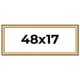 thumbnail image 1 of 48x17 Frame Gold Plein Aire Solid Wood Picture Frame Width 2 Inches | Interior Frame Depth 0.5, 1 of 8