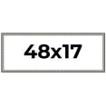 thumbnail image 1 of 48x17 Frame Silver Real Wood Picture Frame Width 1.125 Inches | Interior Frame Depth 0.5 Inches |, 1 of 8