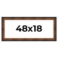 thumbnail image 1 of 48x18 Frame Brown Walnut Gold Ornate Trim Solid Wood Plein Air Picture Frame | 3 Inch Moulding, 1 of 8