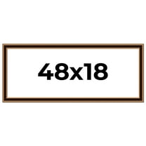 48x18 Frame Gold Brown Plein Air Vintage Solid Wood Picture Frame | 1.75 Inches Moulding Width |