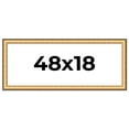 thumbnail image 1 of 48x18 Frame Gold Plein Aire Solid Wood Picture Frame Width 2 Inches | Interior Frame Depth 0.5, 1 of 8