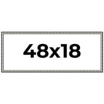 48x18 Frame Silver Real Wood Picture Frame Width 1.125 Inches | Interior Frame Depth 0.5 Inches |