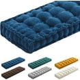 thumbnail image 1 of 48x18 Inch Bench Cushions for Indoor Furniture Chenille Velvet Navy Blue Button Tufted Thicken Seat Pad Mat with Memory Foam, Window Floor Sofa Chair Cushion for Living Room Porch Swing, 1 of 12