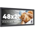 thumbnail image 1 of 48x20 Frame Black Passaggi Solid Wood Picture Frame Width 1.5 Inches | Interior Depth 0.5 Inches |, 1 of 8