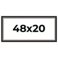 thumbnail image 1 of 48x20 Frame Black Real Wood Picture Frame Width 2.25 Inches | Interior Frame Depth 0.5 Inches |, 1 of 8