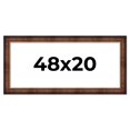 thumbnail image 1 of 48x20 Frame Brown Walnut Gold Ornate Trim Solid Wood Plein Air Picture Frame | 3 Inch Moulding, 1 of 8