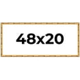 thumbnail image 1 of 48x20 Frame Gold Bamboo Solid Wood Picture Frame | 1 Inch Moulding Width | Interior Frame Depth, 1 of 8