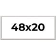 thumbnail image 1 of 48x20 Frame Silver Inner Slope Bevel Picture Frame | 1 Inch Moulding Width | 0.75 Inch Rabbet Depth, 1 of 8