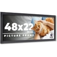 thumbnail image 1 of 48x22 Frame Black Passaggi Solid Wood Picture Frame Width 1.5 Inches | Interior Depth 0.5 Inches |, 1 of 8