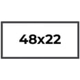 thumbnail image 1 of 48x22 Frame Black Real Wood Picture Frame Width 1.25 inches | Interior Frame Depth 0.5 inches |, 1 of 8